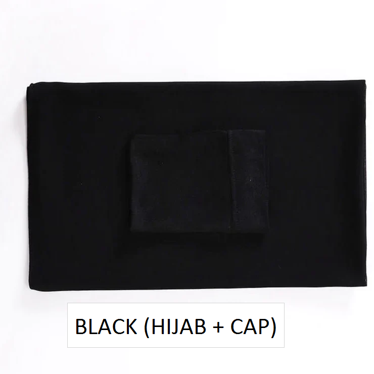 Hijab and Cap Set (Black)