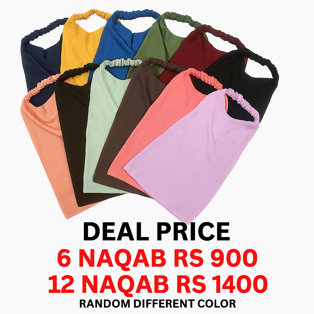 Deal Of Elastic Naqab Patti With Full Length (Fabric Cheffon)