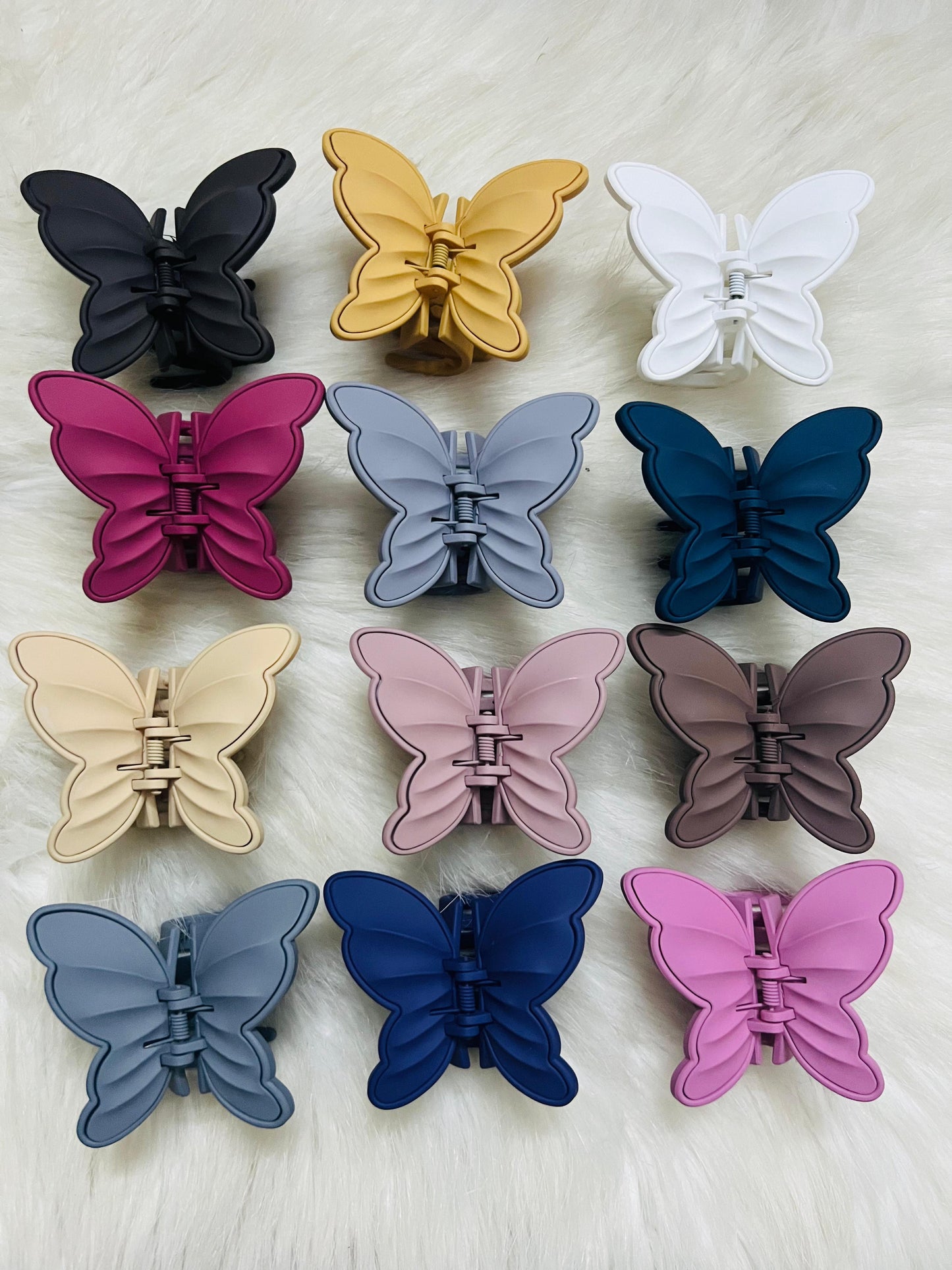 Butterfly Mate Colors Hair catchers 3Inch Length (Multi Colors)