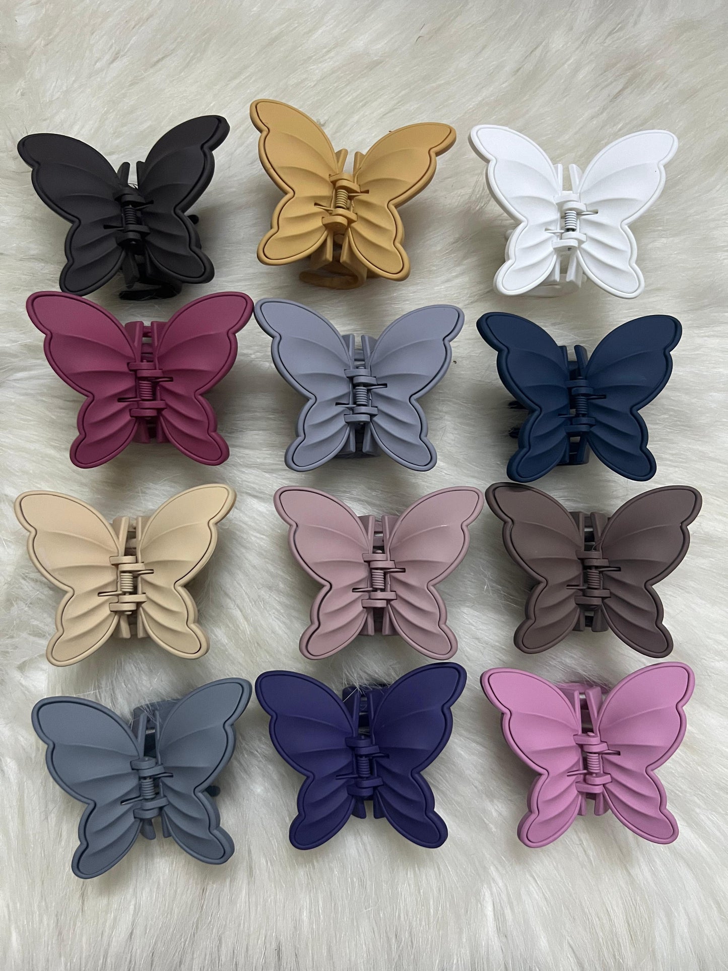 Butterfly Mate Colors Hair catchers 3Inch Length (Multi Colors)