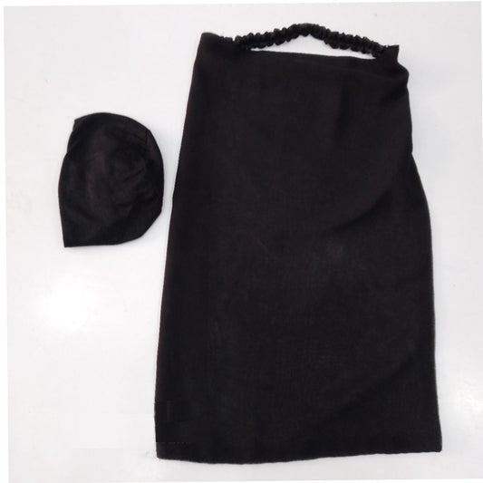 Elastic Naqab Patti hijab With Matching Inner Elastic Cap-Hijab For Girls & Women-