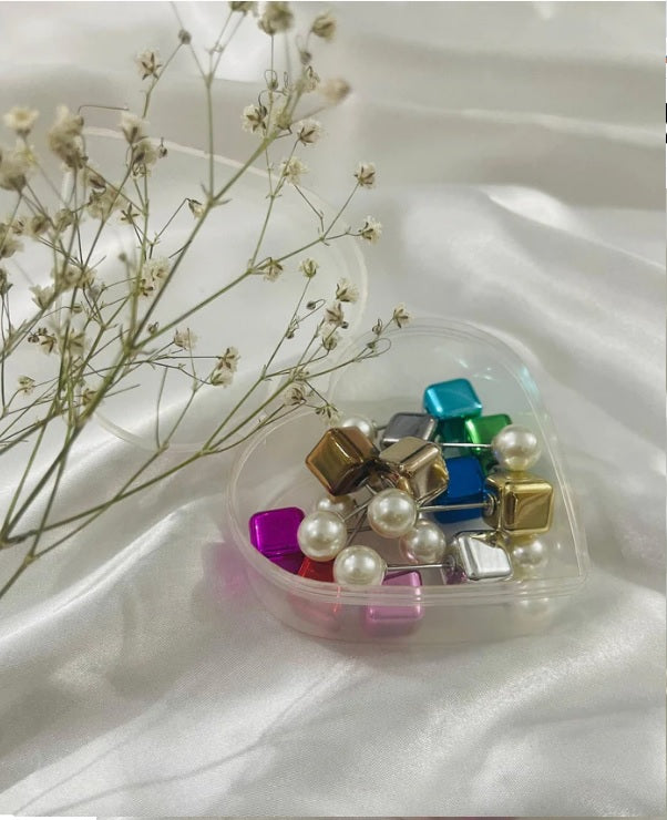 Brooch  Square Scarf Buckle Muslim Hijab  In Pack Of 6Pins | 12Pins