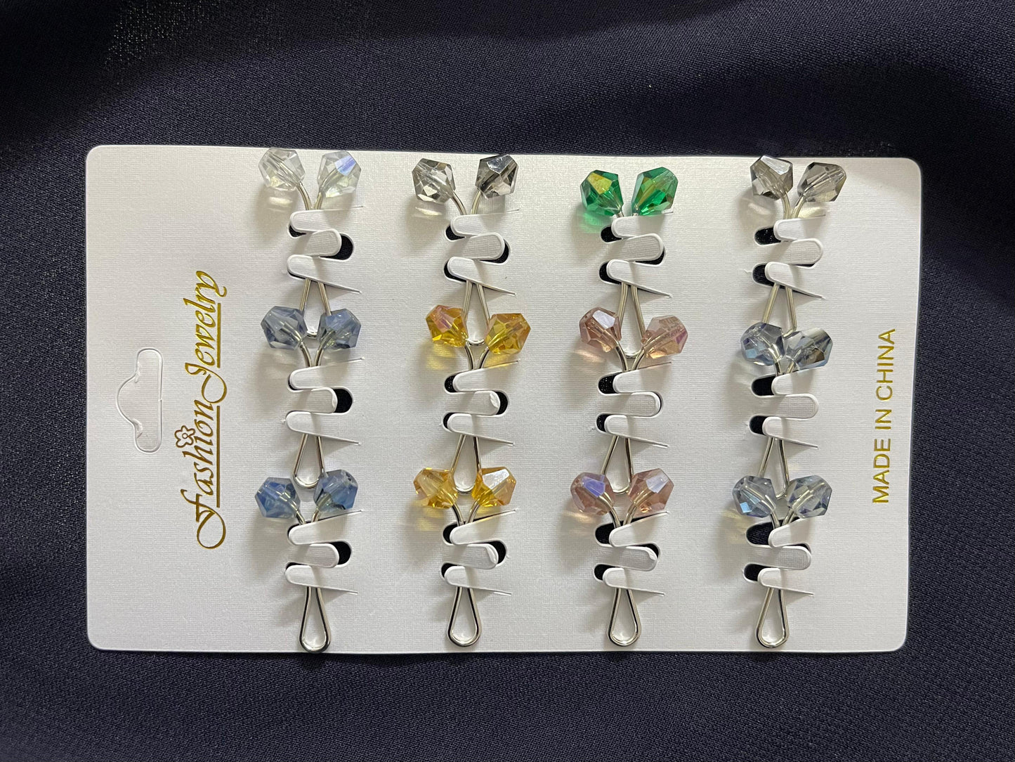 Pack Of 4Pc | 8Pc | 12Pc Crystal Hijab Clip Scarf Trending Pins Clips Brooch For Women Headscarf