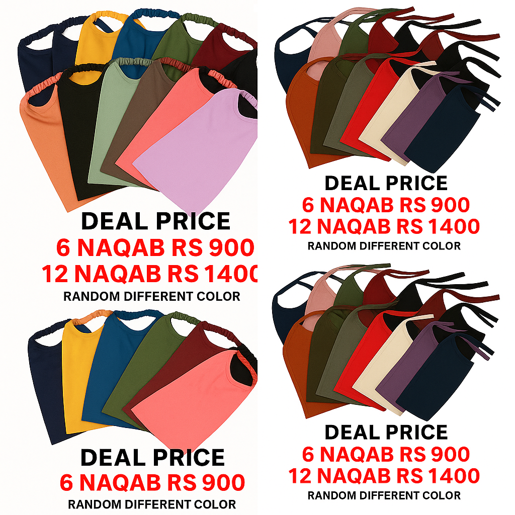 Deals Of Naqab Patti With Full Length (Fabric Cheffon)