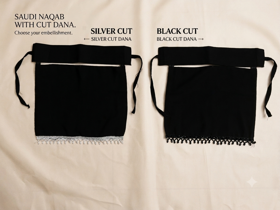 Cut Moti Dana Saudi Naqab With Forhead Hard (Bukram)