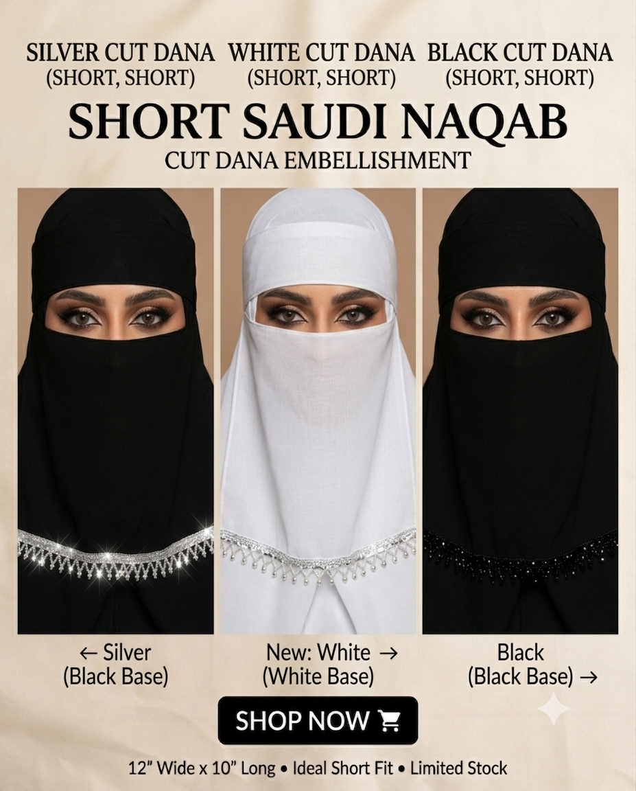 Cut Moti Dana Saudi Naqab With Forhead Hard (Bukram)