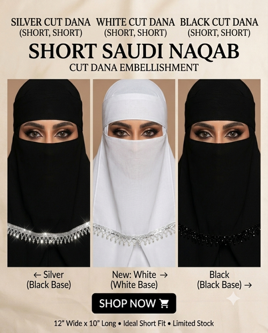Cut Moti Dana Saudi Naqab With Forhead Hard (Bukram)