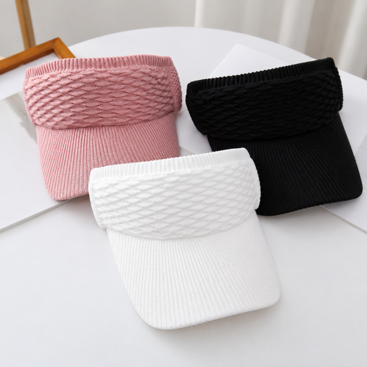 Knitted Sun Visor Hat