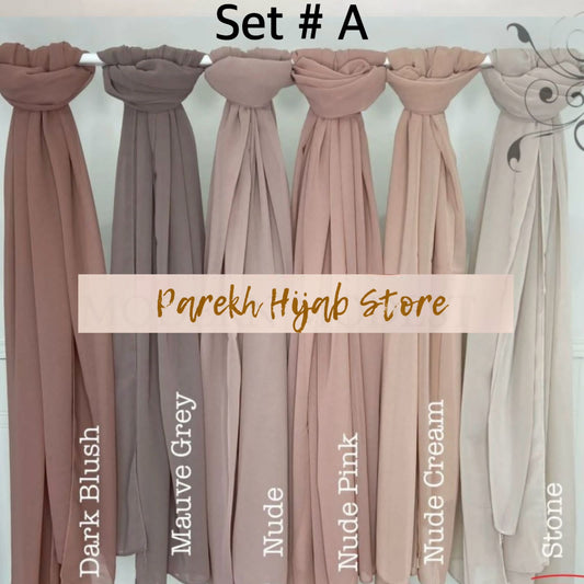 Buy Any 2,3,4,5 & 6 Cheffon Hijab (Choose Your Own Color)
