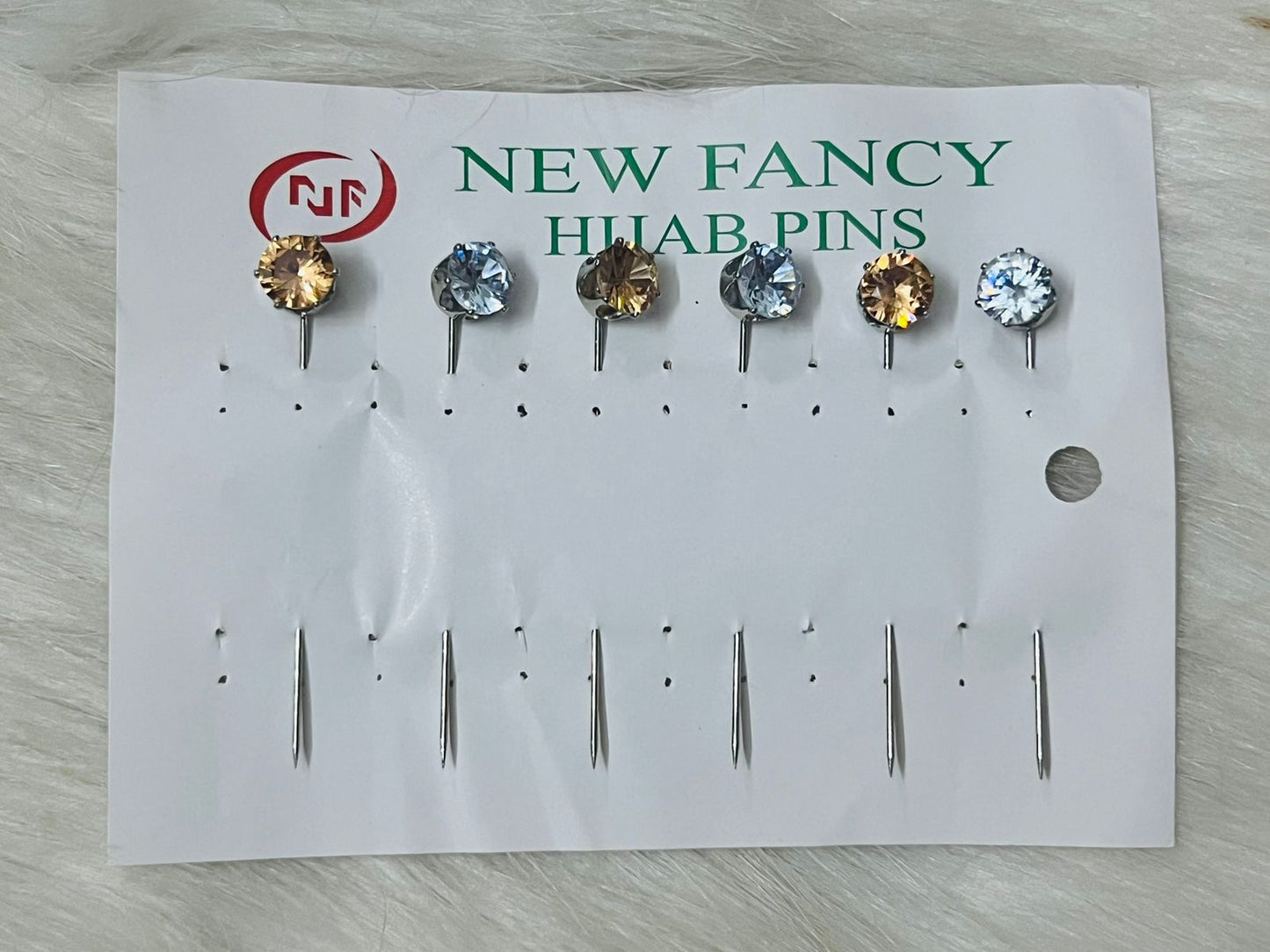 Rhine Stone Hijab Pins (6 Pins)