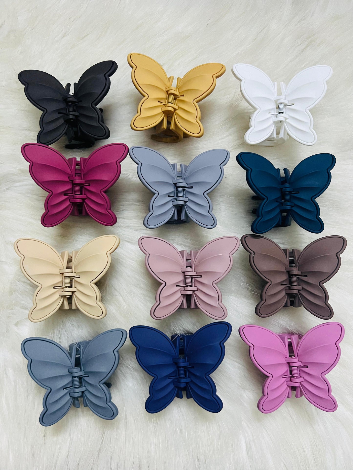 Butterfly Mate Colors Hair catchers 3Inch Length (Multi Colors)