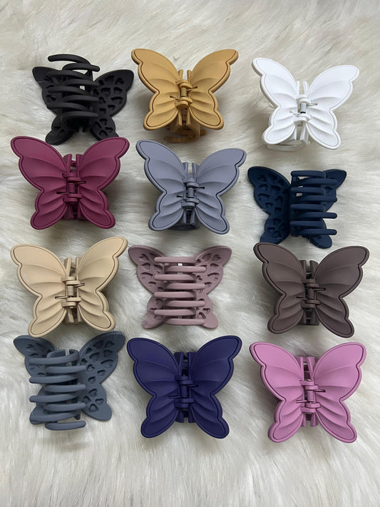 Butterfly Mate Colors Hair catchers 3Inch Length (Multi Colors)
