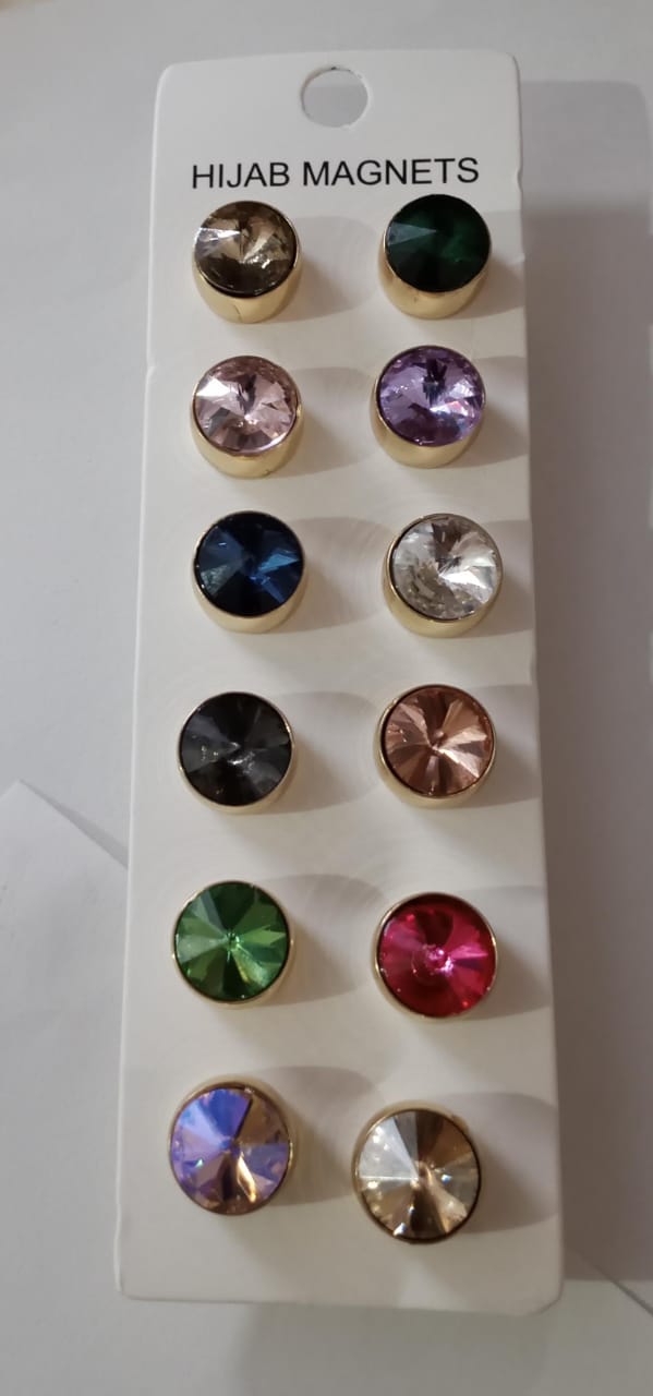 Metalic Stone Strong Hijab Magnetic Pins No Snag