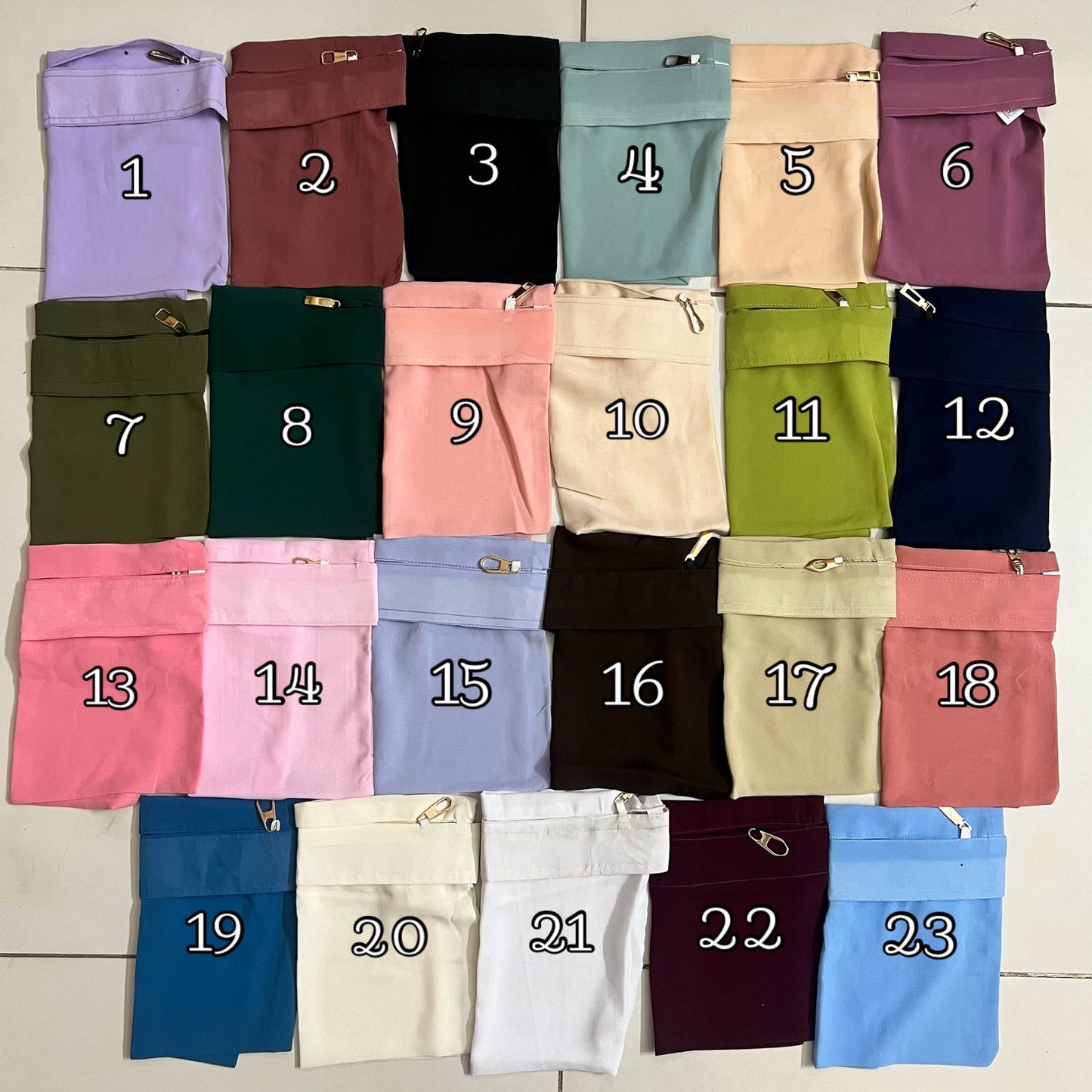 Multi Colors Saudi Naqab Forhead Hard (Bukram) Niqab Patti With Zi Bukle for girls