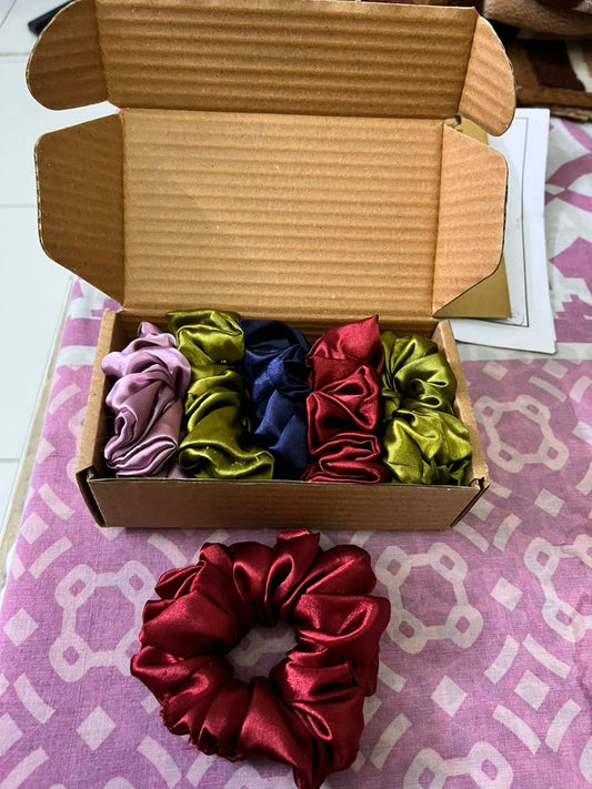 Medium Size Handmade Silk Scrunchies