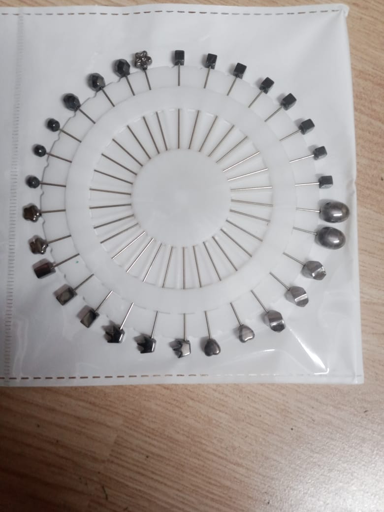 Mettalic (30) Pins 2.5 Inch Hijab | Scarf | Safety Pins | For Burka Stoller Dupatta