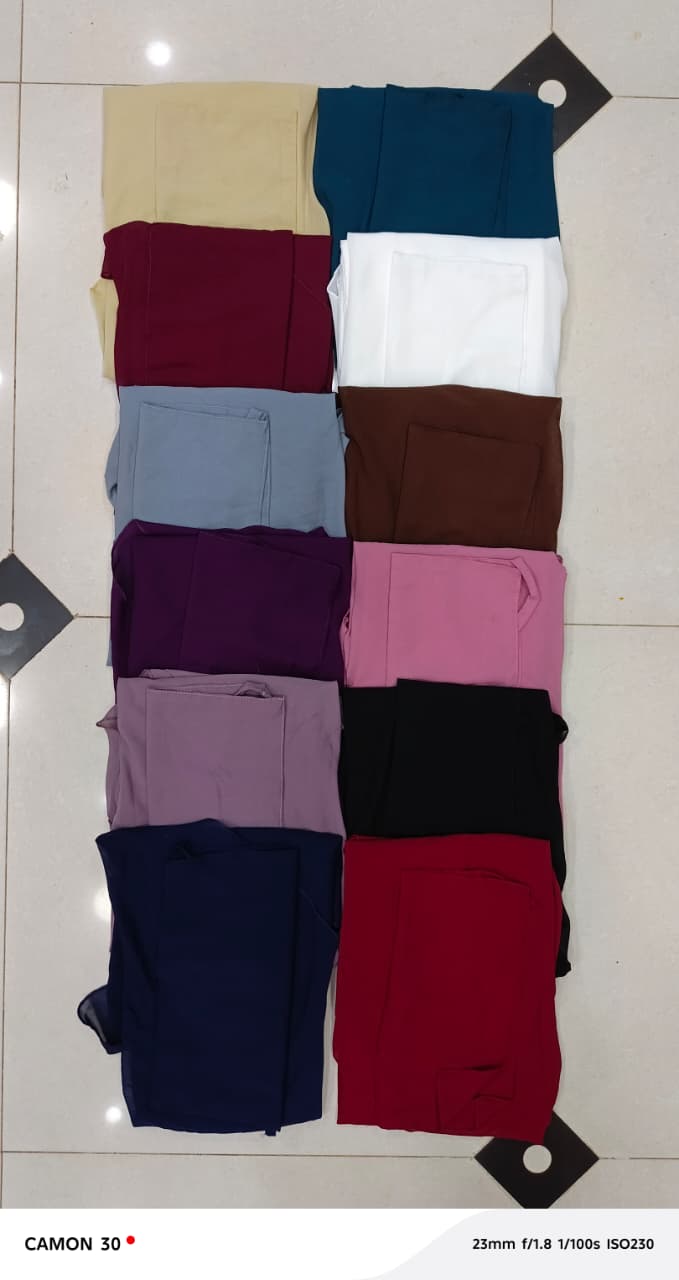 3-Layer Hijab Set - 2-Piece Imported Chiffon Khimar with Niqab